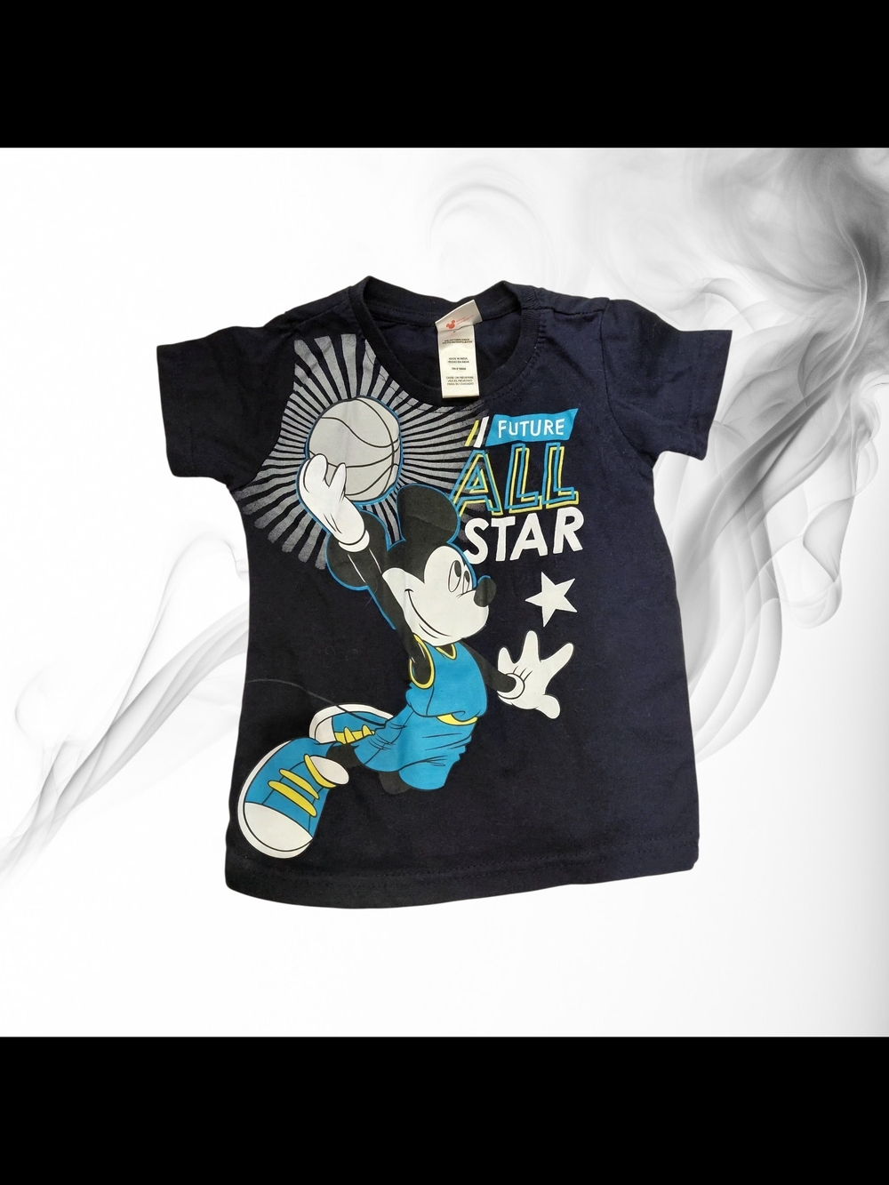Disney Used Kids' Navy "Future All Star" Mickey Mouse Tee 5T